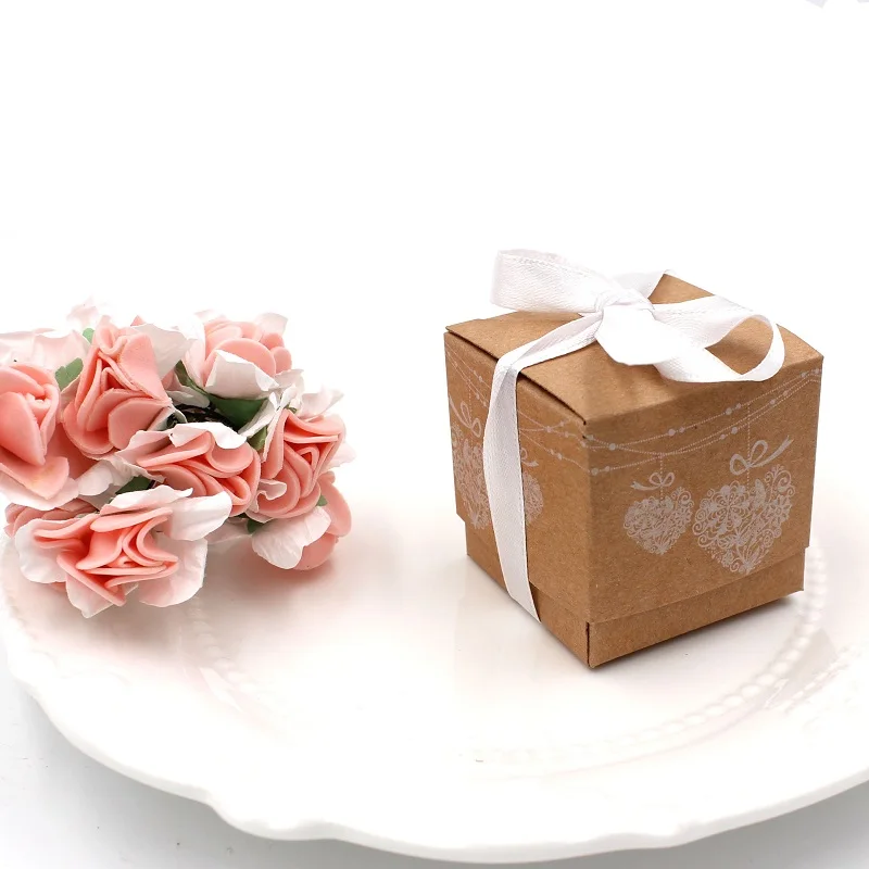Newest Kraft Paper Box For Wedding Favors Birthday Party Baby Shower Candy Cookies Christmas Party Gift Box Paper Jewelry Boxes (4)