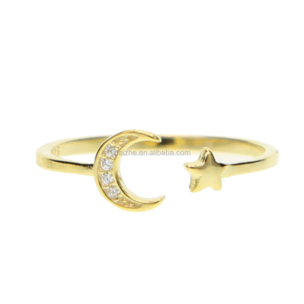 Luxury fashion wholesale 925 sterling silver moon star open rings for women finger band rings in stock
Luxury fashion wholesale 925 sterling silver moon star open rings for women finger band rings in stock
