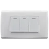 America Mexico Type electrical wall switch size modular 3 gang 2 way wall switch and socket 118*75mm 10A 250V