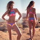 Padded Beachwear Women One Piece Suit Swimwear girl sexy Bathing Beach Bikini Up
