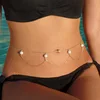 Sexy Bikini Waist Chain Sexy Pearl Belly Bodys Chains Gold BodyChain Beach Jewelry