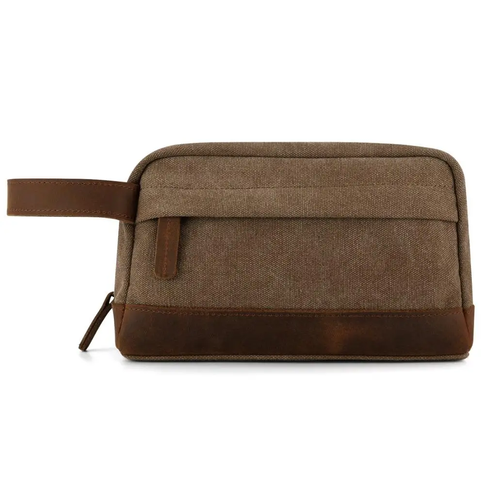 Canvas Leather Toiletry Bag Dopp Kit Cosmetic Bag Men Travel Shaving Grooming Bag, Brown , customized color is available
Canvas Leather Toiletry Bag Dopp Kit Cosmetic Bag Men Travel Shaving Grooming Bag, Brown , customized color is available