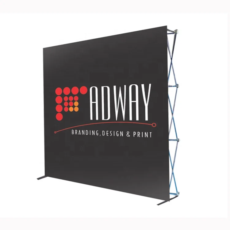 Manufacturer Customized Curved Pop Up Fabric Display Banner Stand
