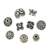 Jewelry DIY Findings Antique Silver Hollow Carved Petals Flower Beads Cap