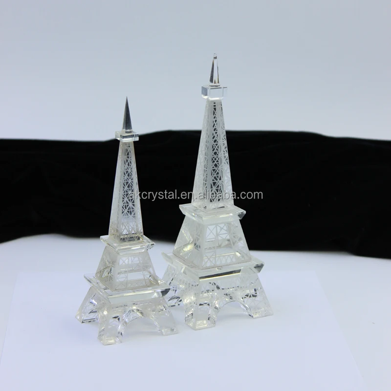Manufactory Children Crystal Gift Golden Plated Decoration Clock Building Model Crystal Eiffel Tower London Crystal Big Ben