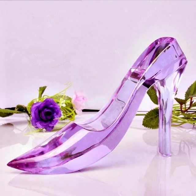 wedding gift glass crystal shoe crystal high-heeled shoes