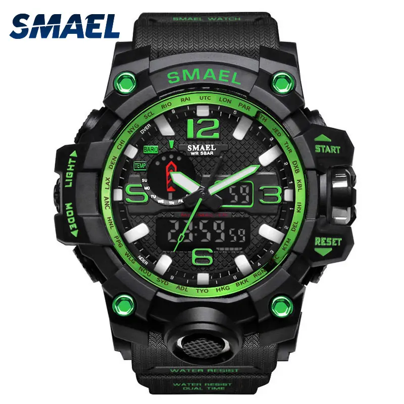 SMAEL 1545 digital wrist watches men, Black;blue;red.gold;army green.
SMAEL 1545 digital wrist watches men, Black;blue;red.gold;army green.