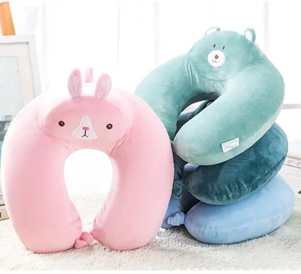 Funny Soft Fabric Rabbit Pillows Kids Animal Sleeping Neck Pillow