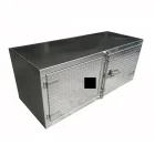 Double lid aluminium underbody tool boxes for semi truck