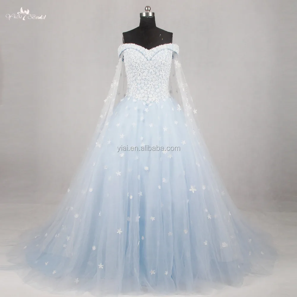 RSW1134 With Cape Shawl Princess Cinderella COSPLAY Bridal Ball Gown Off Shoulder ivory Ice Baby Blue Wedding Dress
RSW1134 With Cape Shawl Princess Cinderella COSPLAY Bridal Ball Gown Off Shoulder ivory Ice Baby Blue Wedding Dress