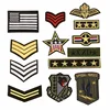 Embroidery Sargent Chevron Patch Military Army Soldier Rank Insignia Badge Applique Stripes Stars Badge Patch for Jean Jacket