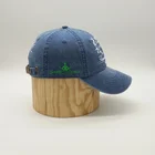 Custom 6 Panel Short Brim Plain Embroidery Cotton Twill Sample Free Navy Baseball Caps