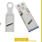 Plastic fruit and vegetable slicer with stainless blade