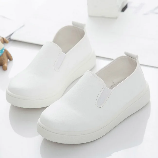 plain white slip on shoes