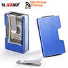 Metal rfid blocking business card holder with money clip