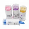 100pcs Disposable Eyelash Extension Tools Cleanser Lash Glue Removing Applicators Micro Brushes With PVC Bottle Makeup Swab