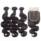 TOOCCI CLASSIC Virgin Raw Indian Cuticle Aligned Body Weave Human Hair 3+1 3 Bundles with 4x4 Closure