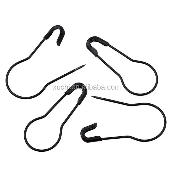 Black pear shaped safety pins for hang tags
Black pear shaped safety pins for hang tags