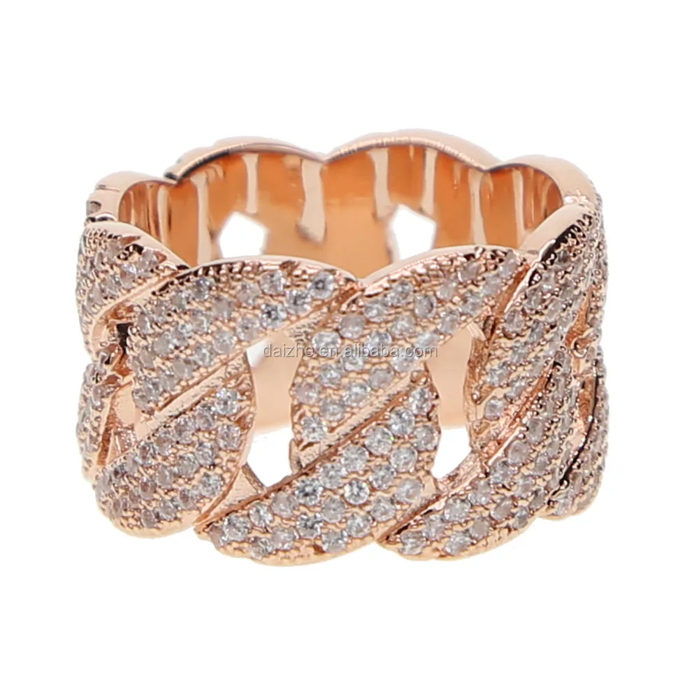Hot new products for 2021 micro pave clear cz wide cuban chain style hip hop bling rose gold silver men's ring
Hot new products for 2021 micro pave clear cz wide cuban chain style hip hop bling rose gold silver men's ring