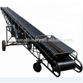 mobile portable belt conveyor system with hopper and grizzly for stone crusher