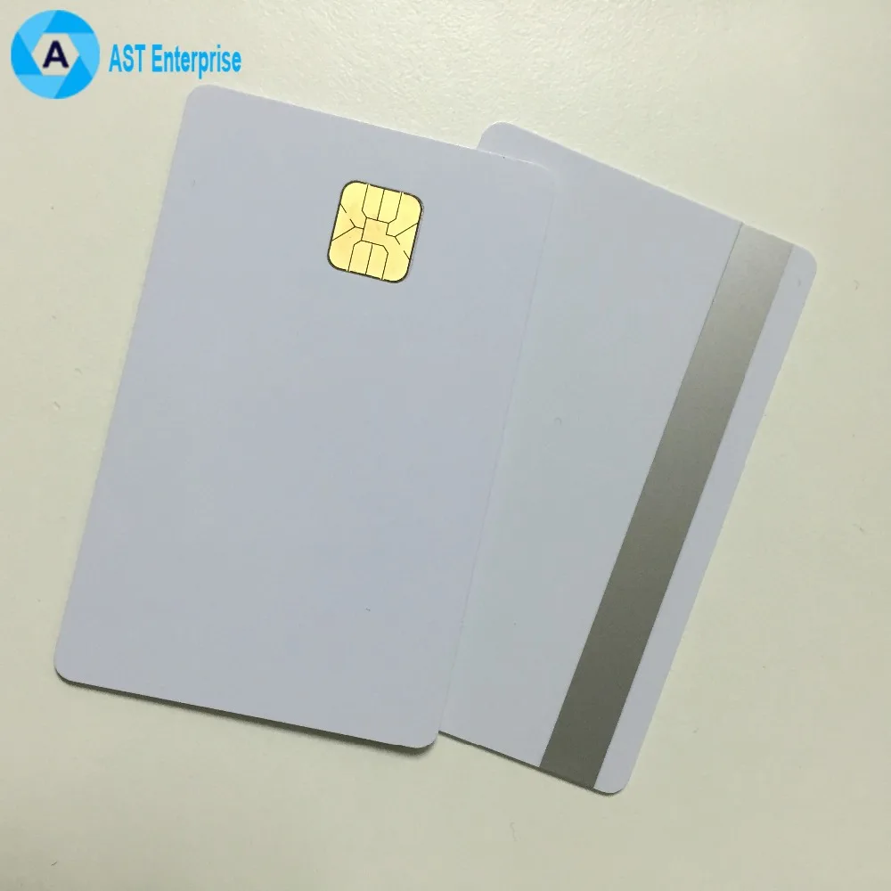 SLE4442 Chip Magnetic Strip Blank contact Card pvc ic card