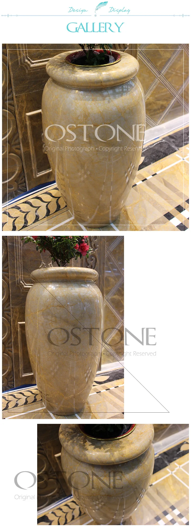 Inexpensive Golden Spider Floor Flowerpot Large Marble Vases For