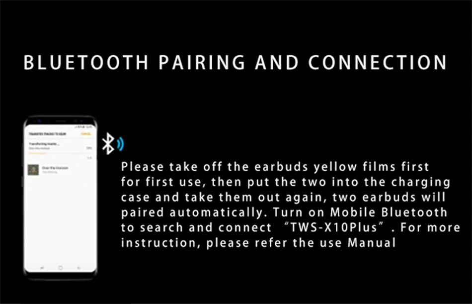 TWS X10 Plus IPX7 Waterproof Wireless Earbuds Bluetooth 5.0 Stereo Music Earphone Earpiece Sport Headphone 1600mAh Charging Case - ANKUX.COM