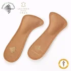 Sheepskin Genuine Leather material pain relief Metatarsal massage 3/4 shoe insole for ladies high heels