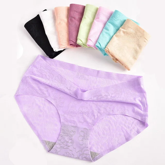 1812 Hot Soft Floral Sexy Briefs Women One Piece Seamless Invisible Panties Ice Silk Underwear, White, purple, green, black, nude, blue, pink, orange, pale mauve
1812 Hot Soft Floral Sexy Briefs Women One Piece Seamless Invisible Panties Ice Silk Underwear, White, purple, green, black, nude, blue, pink, orange, pale mauve