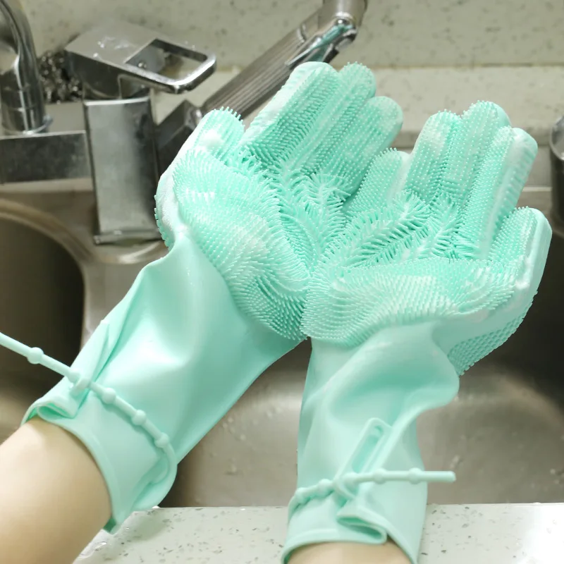 long rubber gloves dishwashing