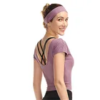 2019 Wholesale fitness apparel crop type short shirt women sport t shirt for gym yoga sports workout running