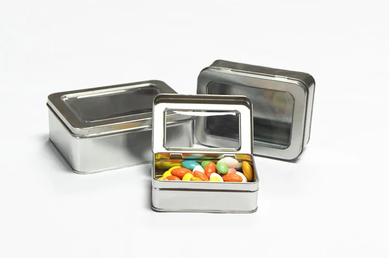 hot sale rectangular hinged gift metal tin box for cookie tin