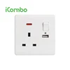 Neon USB Plug and 1 Gang 3 Pin Wall Socket Outlet Light Switch