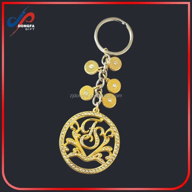 china gold plated keychain