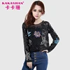 New Sequin Sexy Long Sleeve Fashion Design Mesh Lady Blouse Party Wear
