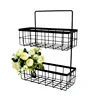 Modern Metal Decorative Wrought Iron Shelf Bracket Home Goods Items And Bathroom Accessories Storage Basket