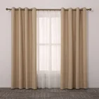Golden linen look customizable german hotel fancy blackout window curtains