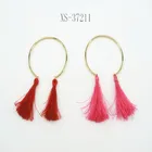 Wholesale vintage boho silk tassel cuff bangle bracelet