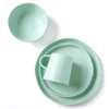 Good prices table hotel used mint green 4 piece dinner set ceramic
