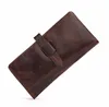 Boshiho Custom Antimicrobial Waxy Genuine Leather Wallet Card Holder Promotion Gift