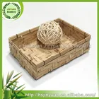 bamboo basket pure handmade weaving rectangle natural promotion bamboo basket