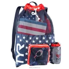 2018New Sports sublimation swimming nylon mesh drawstring bag