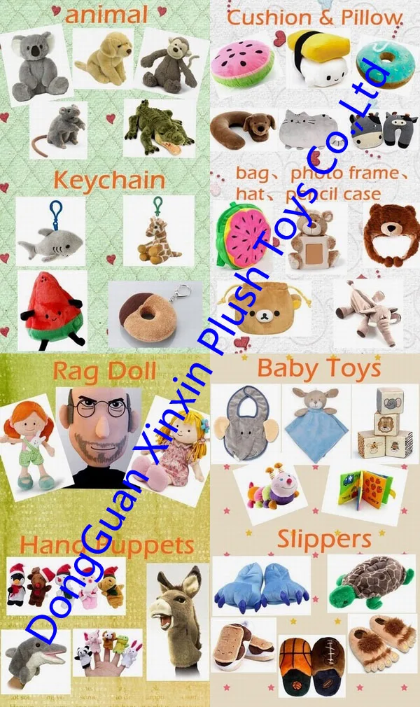 we specializes in manufacturing all kinds of plush and stuffed