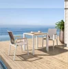 Bali unique style 4 seater modern Patio square coffee Dining Set garden teak poly wood dining table and chairs for outdoor