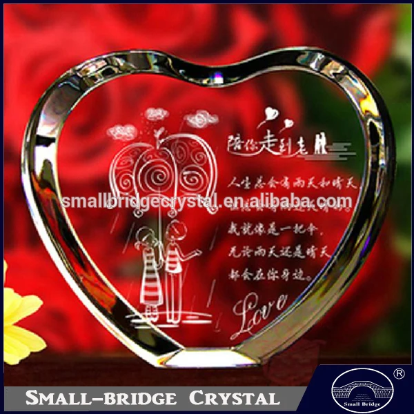 product wholesale customized heart crystal shaped gifts 3d laser crystal photo frames-27