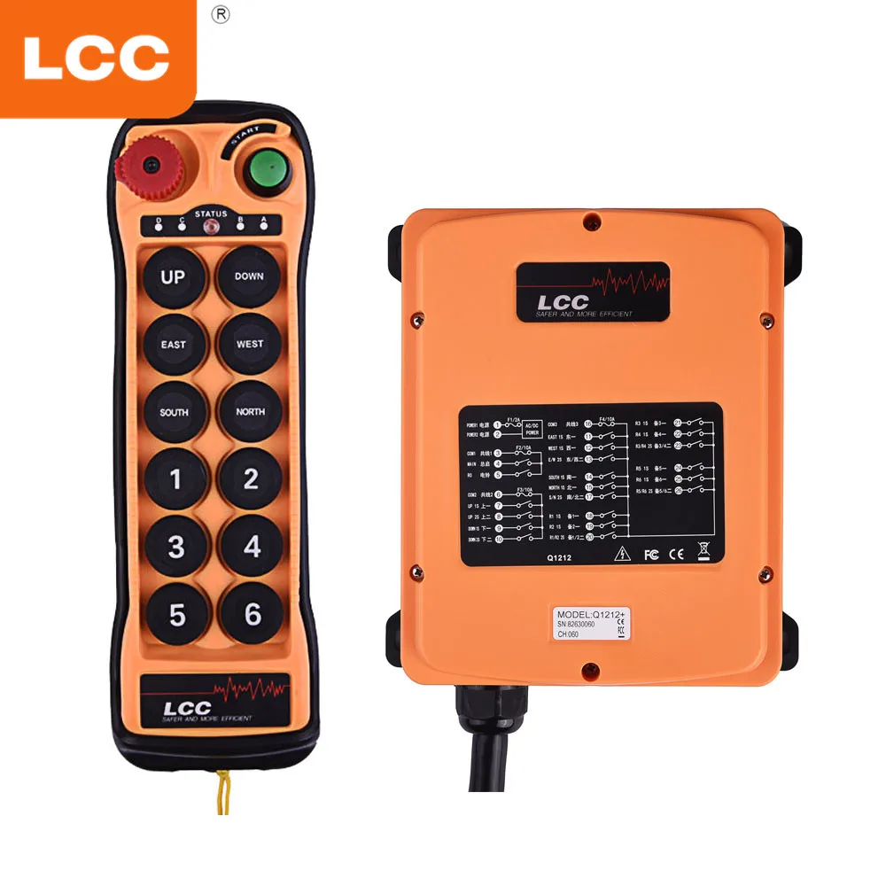 Q1212 Industry Application Remote Control Push Button Switch Crane Remote Control, Orange and black
Q1212 Industry Application Remote Control Push Button Switch Crane Remote Control, Orange and black