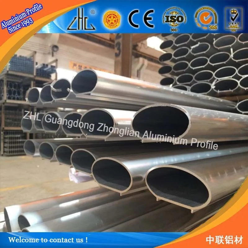 6063 T5 Anodized Half Round Pipe / Oem Aluminium Pipes / Alu Alloy Half