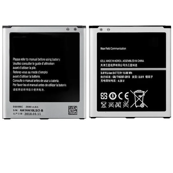 

OEM Brand Replacement Cellphone Batteries 2600mAh Original Li-ion Mobile Battery for Samsung S4 I9500