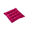 Square customized soft textile cotton seat cushion with ties seat pad