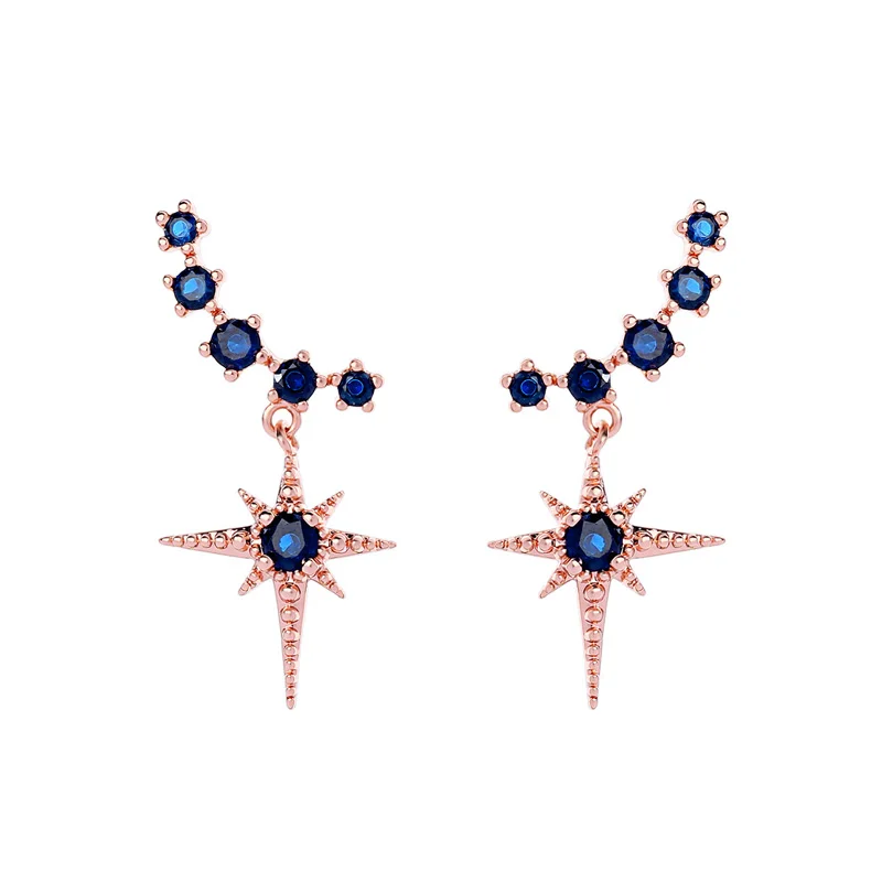 Me00107 High Quality Brand Jewelry Rose Gold Earrings, Women Navy Crystal Star Dangle Earrings
Me00107 High Quality Brand Jewelry Rose Gold Earrings, Women Navy Crystal Star Dangle Earrings